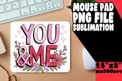 Playful Mouse Mat Sublimation PNG, Valentines Product Image 1