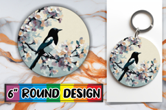 Playful Car Coasters Sublimation, Birds Product Image 1