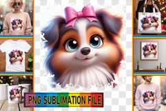 Whimsical TSHIRT Gift Ideas PNG, 3D Dog Product Image 1