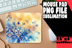 ENCHANTED DESK PAD PNG DESIGN, Watercolor Patter Product Image 1