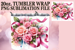 Cozy Sublimation 20oz tumbler wrap, Flowers Product Image 1