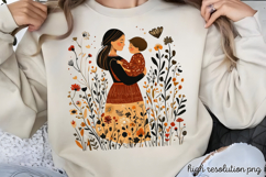 Mothers Day Folk Art Sublimation PNG Product Image 1