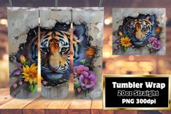 Tumbler Wrap: 3D Wall Hole with Spring Animals Design Product Image 1