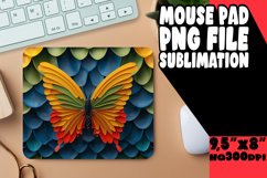 Springtime Magic Butterfly Sublimation Mouse Pad - 3D Product Image 1