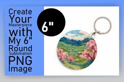 Fresh 3D Landscape Wrap for Sublimation Round Design Product Image 1