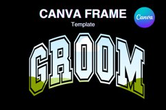 GROOM Canva Frame Varsity Valentine&#039;s Wedding Photo Frame_91 Product Image 1