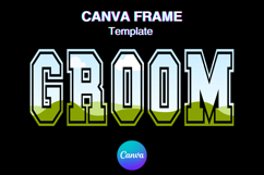 GROOM Canva Frame Varsity Valentine&#039;s Wedding Photo Frame_91 Product Image 1