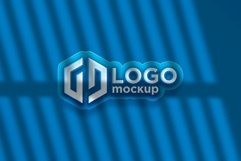 Modren Blue Logo Mockup Template Product Image 1