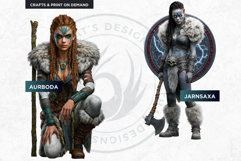 Viking Mythology Giants Clipart Set. Norse Jotunns Product Image 11