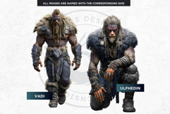 Viking Mythology Giants Clipart Set. Norse Jotunns Product Image 13