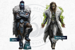 Viking Mythology Giants Clipart Set. Norse Jotunns Product Image 16