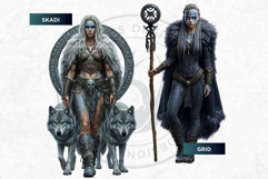 Viking Mythology Giants Clipart Set. Norse Jotunns Product Image 4