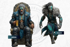 Viking Mythology Giants Clipart Set. Norse Jotunns Product Image 5