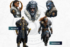 Viking Mythology Giants Clipart Set. Norse Jotunns Product Image 6