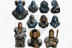 Viking Mythology Giants Clipart Set. Norse Jotunns Product Image 7