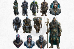 Viking Mythology Giants Clipart Set. Norse Jotunns Product Image 9