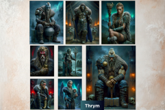 Norse Jotuns Fantasy Digital Papers Viking Mythology Backgro Product Image 10