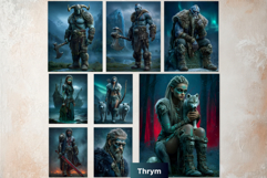 Norse Jotuns Fantasy Digital Papers Viking Mythology Backgro Product Image 11