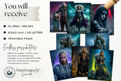 Norse Jotuns Fantasy Digital Papers Viking Mythology Backgro Product Image 2