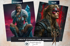 Norse Jotuns Fantasy Digital Papers Viking Mythology Backgro Product Image 3