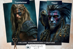 Norse Jotuns Fantasy Digital Papers Viking Mythology Backgro Product Image 5