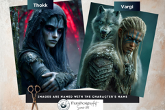 Norse Jotuns Fantasy Digital Papers Viking Mythology Backgro Product Image 8