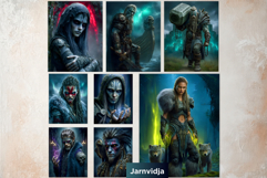 Norse Jotuns Fantasy Digital Papers Viking Mythology Backgro Product Image 9