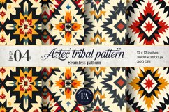 Bright Aztec Tribal Digital paper, Tribal Ethnic pattern Product Image 1