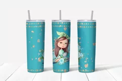 Spring sublimation design. Skinny tumbler wrap design. Product Image 2