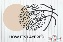 Basketball SVG | Leopard Print Basketball | Shirt Design Product Image 2