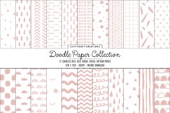 Rose gold Doodle Seamless Digital Papers Product Image 1