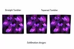 Butterflies tumbler design,20 oz skinny tumbler sublimation Product Image 3