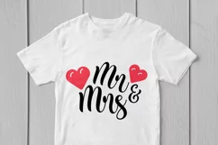 Mr & Mrs - Wedding SVG EPS DXF PNG Cutting Files Product Image 3
