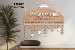 Family & Friends Calendar SVG laser cut file for Glowforge Product Image 4