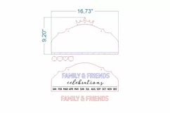 Family & Friends Calendar SVG laser cut file for Glowforge Product Image 5