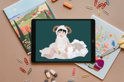 Dressed Up Kid Vector Illustration Product Image 5