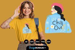 Girl with Jacket for T-Shirt Design Product Image 1