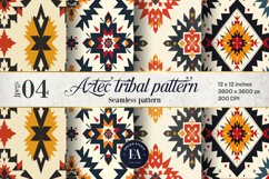 Bright Aztec Tribal Digital paper, Tribal Ethnic pattern Product Image 1
