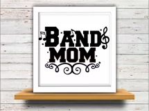 Band svg SVG DXF JPEG Silhouette Cameo Cricut Marching Band mom svg iron on Music notes svg Product Image 2