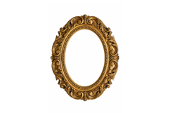 Rococo Gold Picture Frame PNG Product Image 1