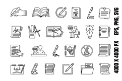 Line Writing Icons Product Image 1
