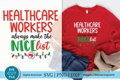 Healthcare worker Christmas svg, a health care worker svg Product Image 1