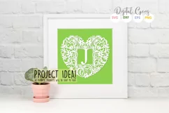 Letter J paper cut design. SVG / DXF / EPS / PNG files Product Image 2