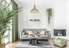 Wall mockup - Wallpaper mockup - Living room Product Image 4