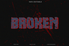 Broken Text Effect Graphic Design Product Image 1