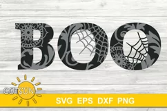 Halloween SVG | BOO SVG | BOO Halloween SVG | BOO floral SVG Product Image 3