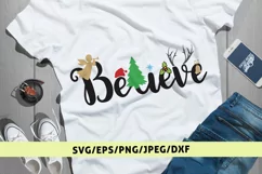 Believe - Christmas SVG EPS DXF PNG Cutting Files Product Image 1
