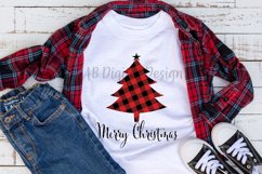 Plaid Christmas Clipart Design, Christmas Tree PNG Product Image 3