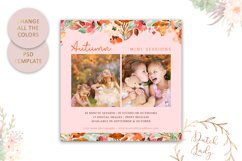 PSD Photo Mini Session Card Autumn &amp; Fall Template - #46 Product Image 3