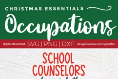 Christmas School Counselor svg - School Counselor nice list Product Image 2
